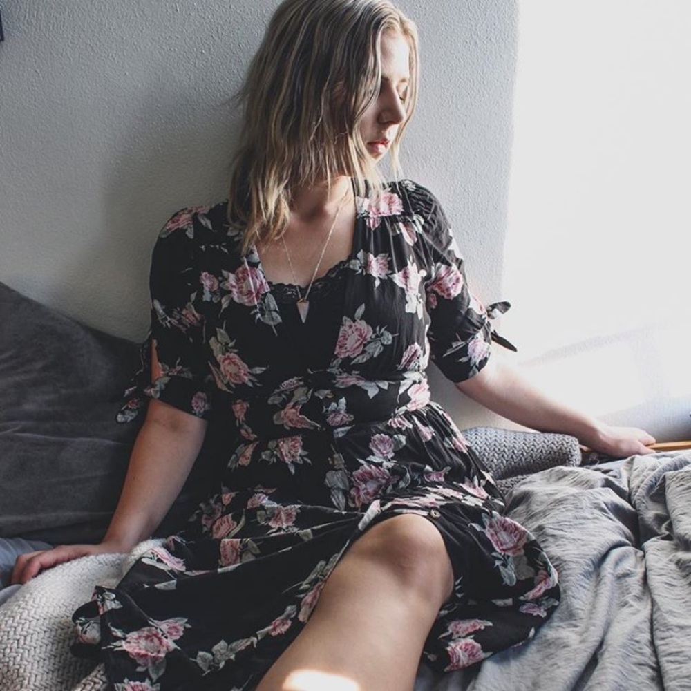 Free People Love of My Life floral midi dress